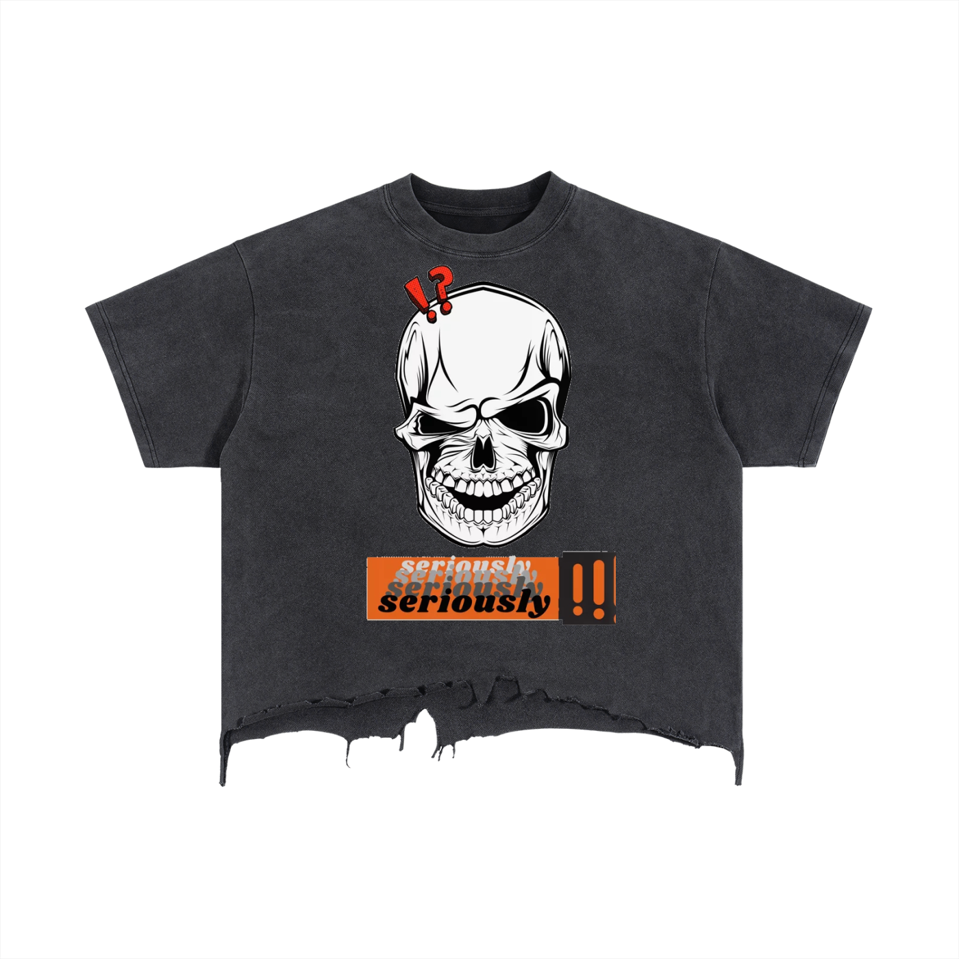 Vintage Wash Boxy Distressed Hem T-Shirt