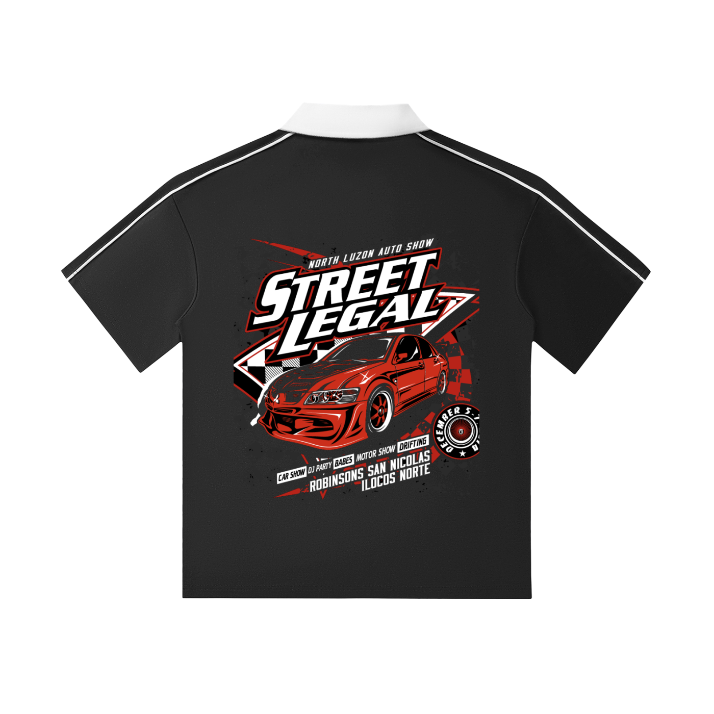 Contrast Collar Short-Sleeve Polo Shirt